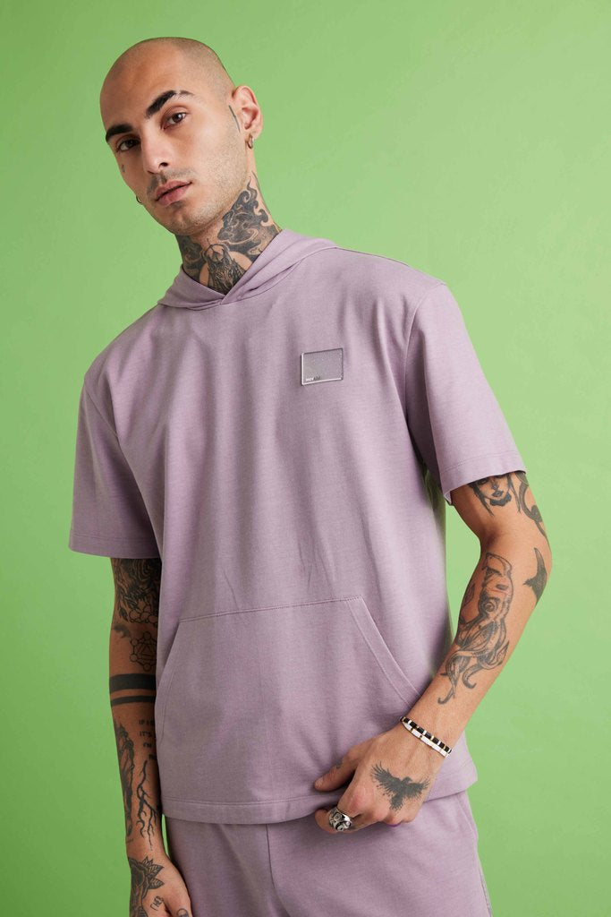 Essential Hooded Tee - Zinc