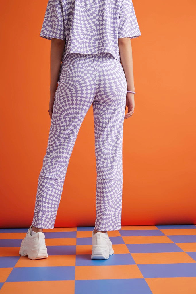 Vibe In Check Shirt - Lavender