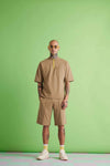 Dapper Zip-up Co-ord Set - Sand